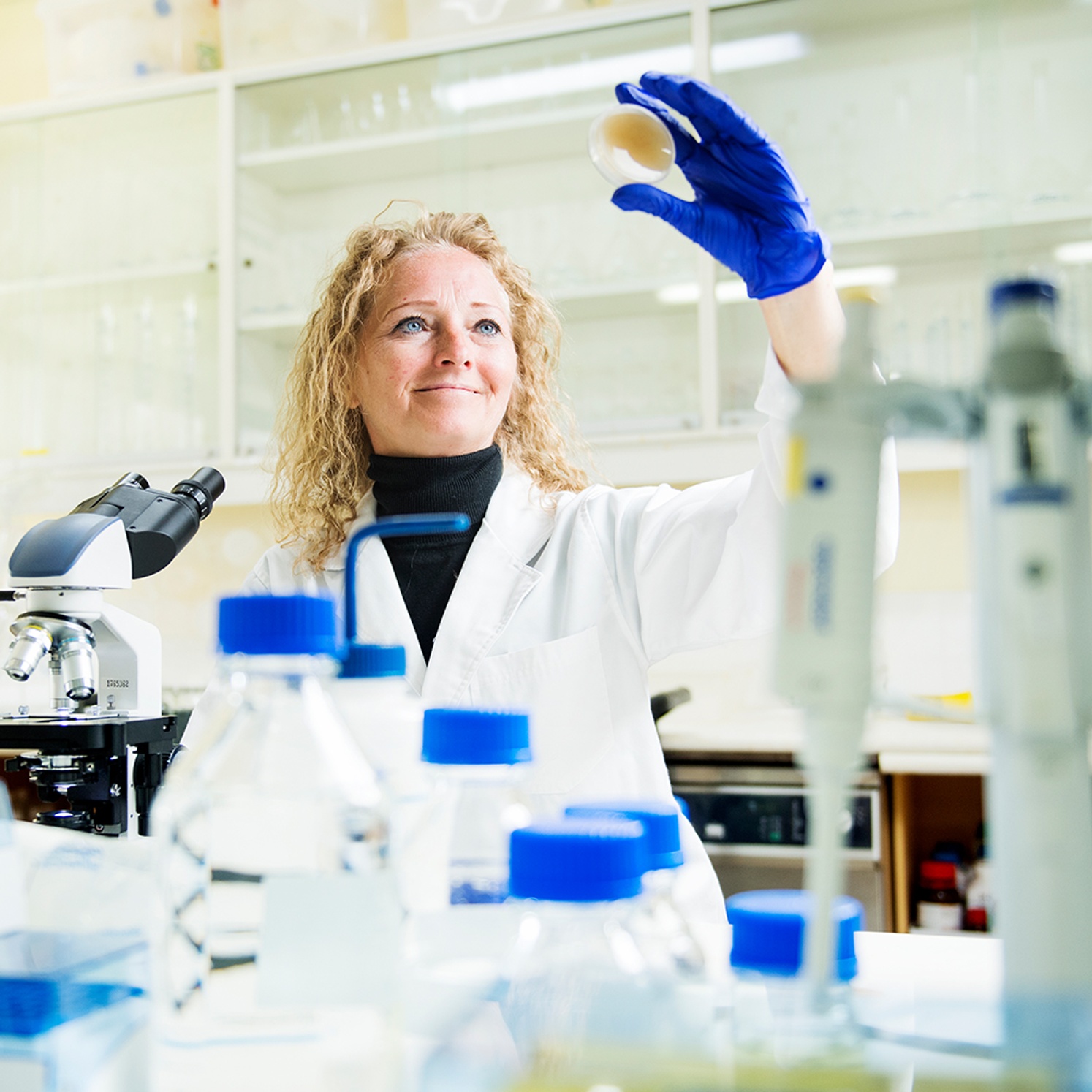 Female researcher in a lab