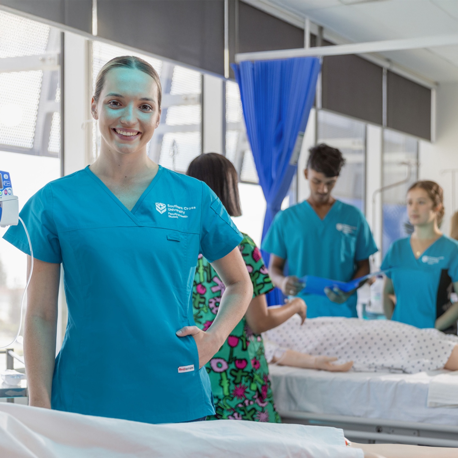 nursing students in training ward