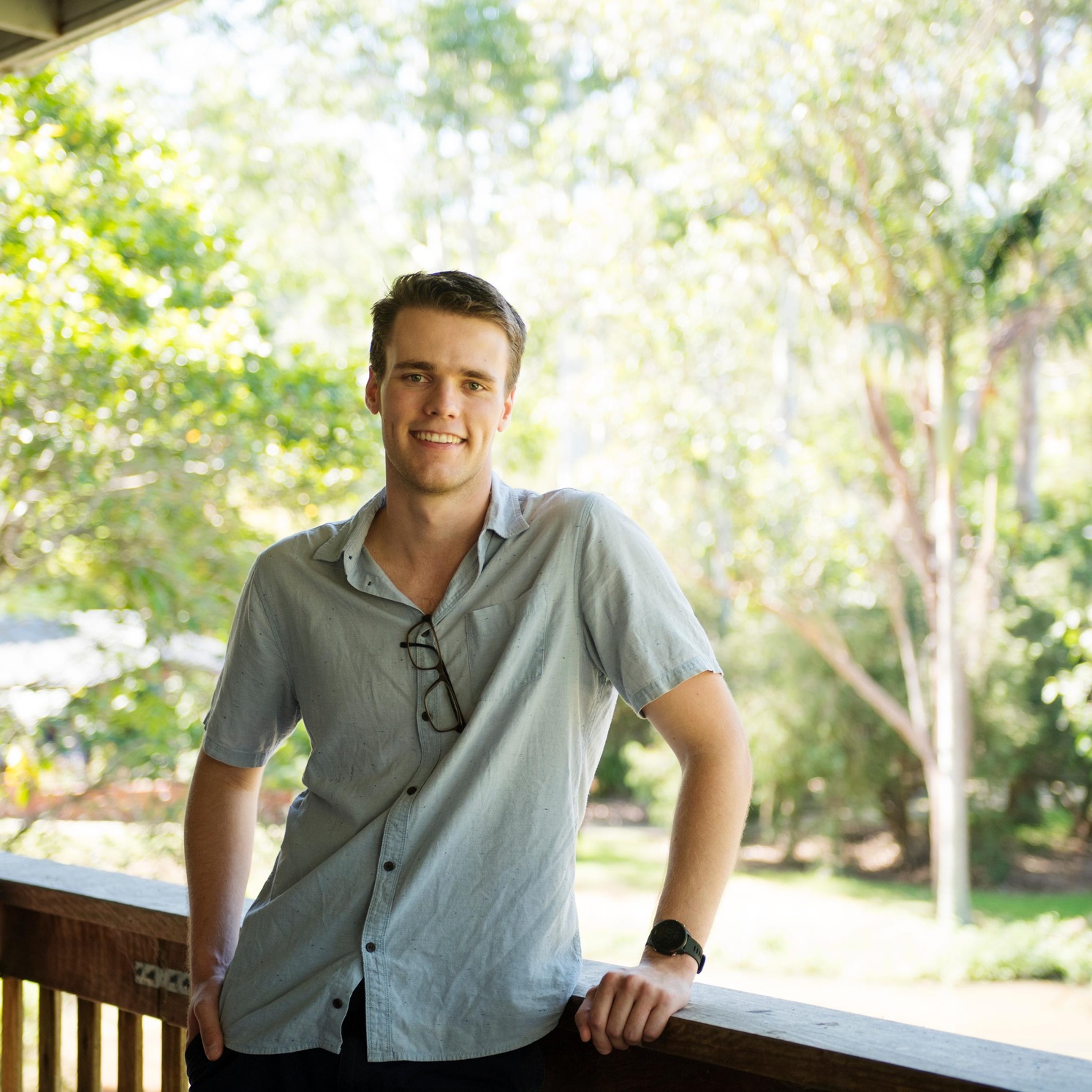 Lismore Student standing on deck