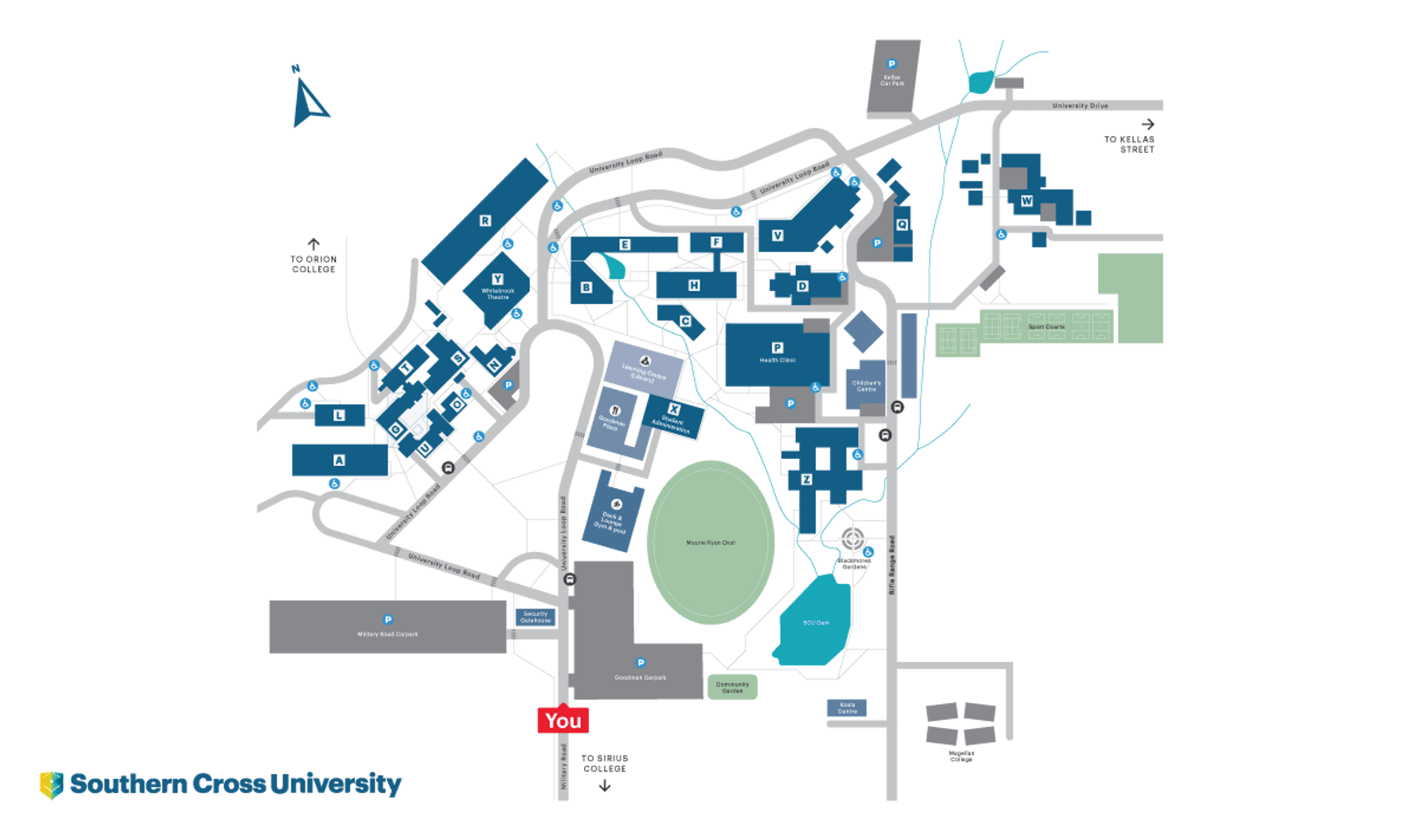Lismore campus map Southern Cross University