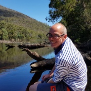 Associate Professor Kai Schulz water sampling in Tasmania