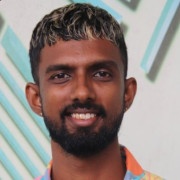 Face portrait of man smiling