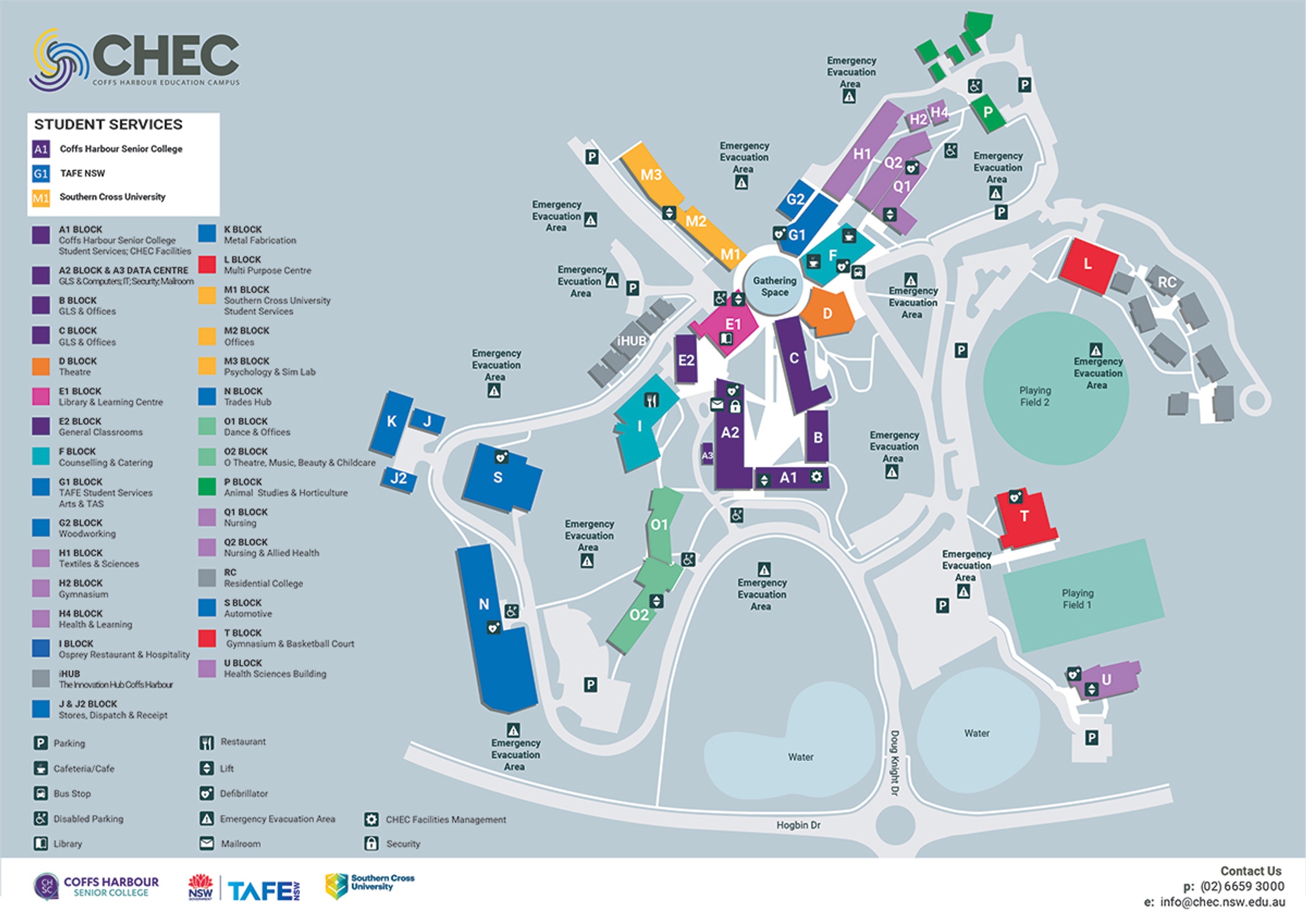 Coffs campus map updated 16 October 2024