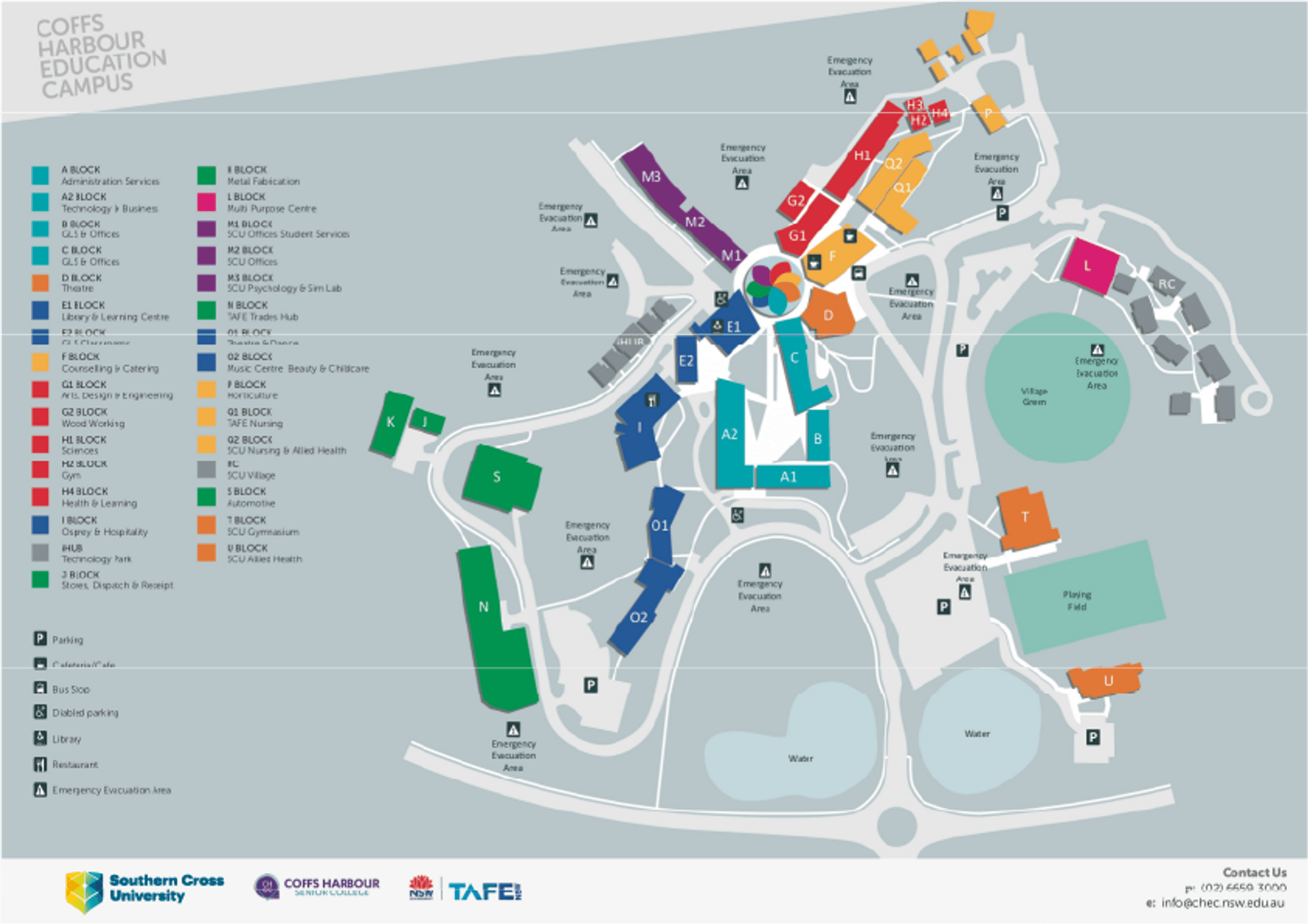 Coffs campus map