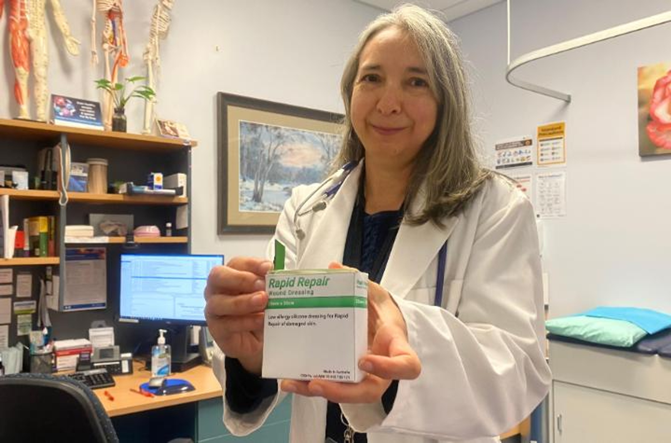 Dr Rosemary Craig with the Rapid Repair product