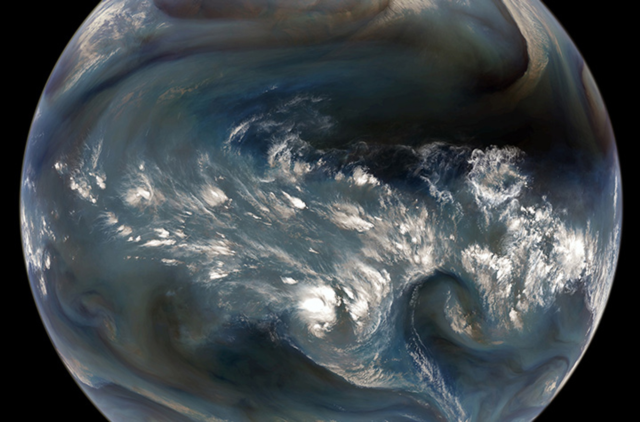 Himawari earth with water vapour credit Grayson Cooke