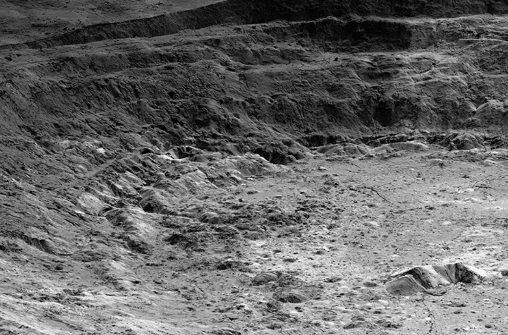 A close-up of the moon's surface