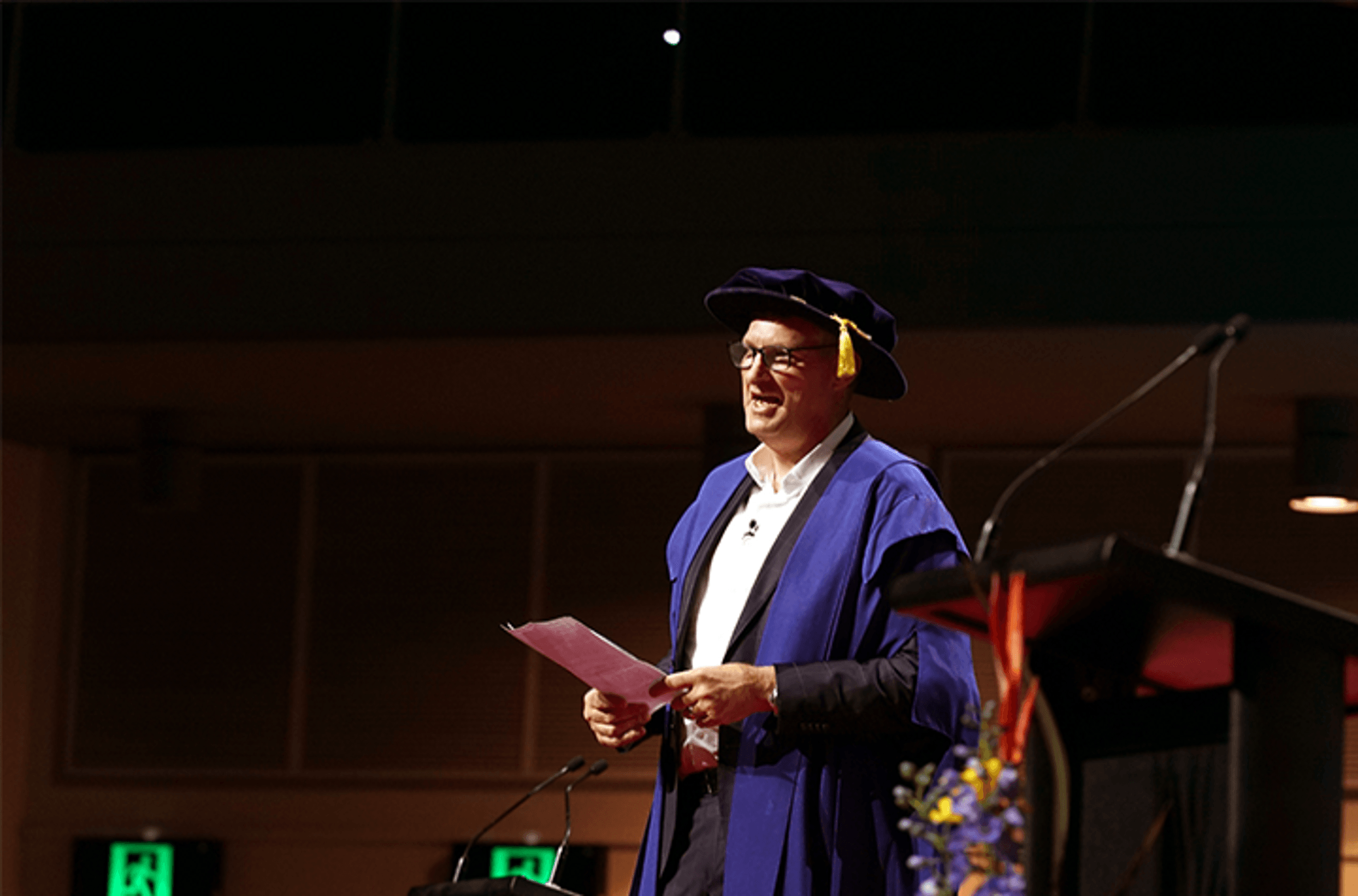 Justin Harrison in academic dress