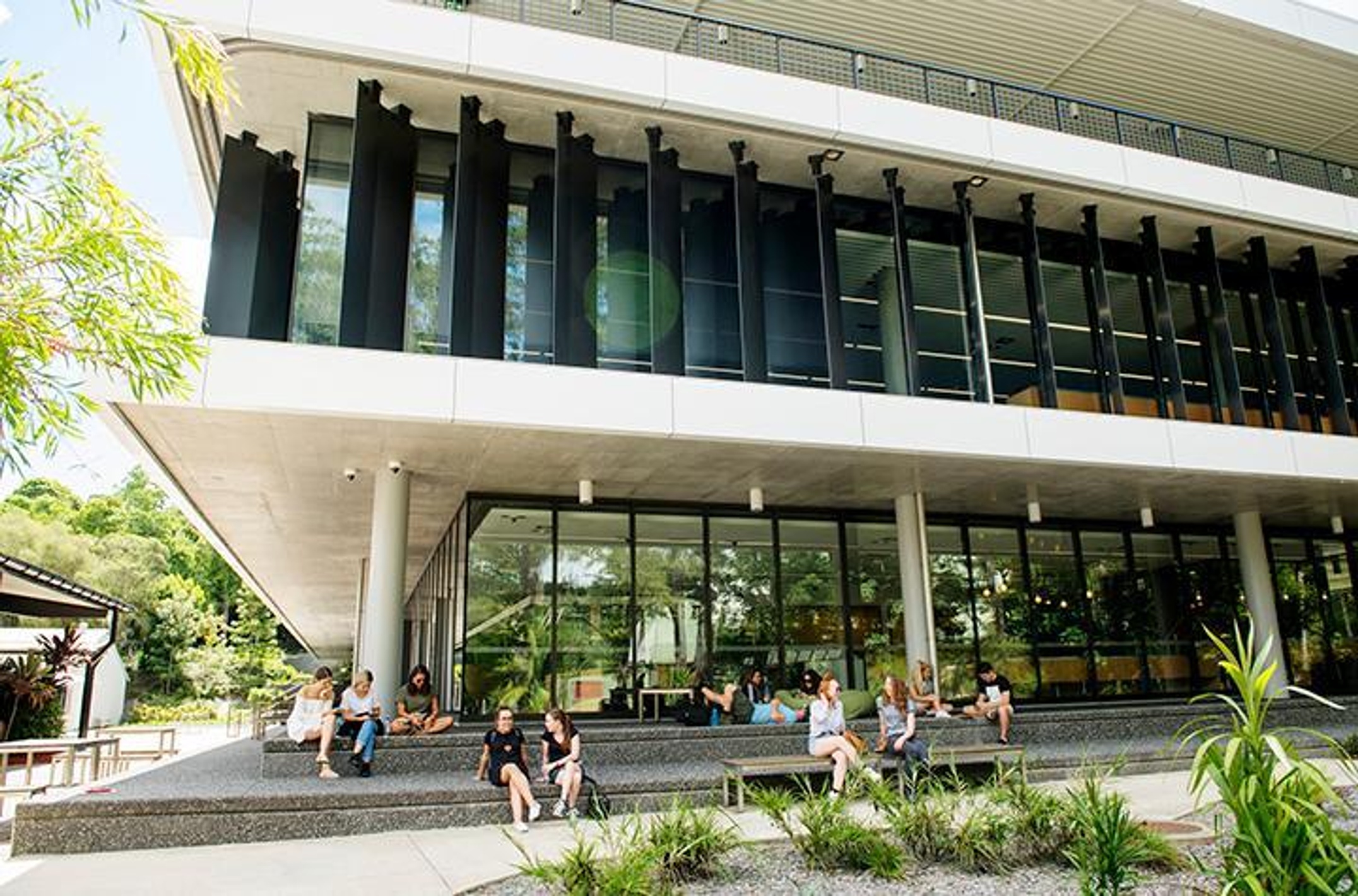 Students at Lismore campus outside Learning Centre