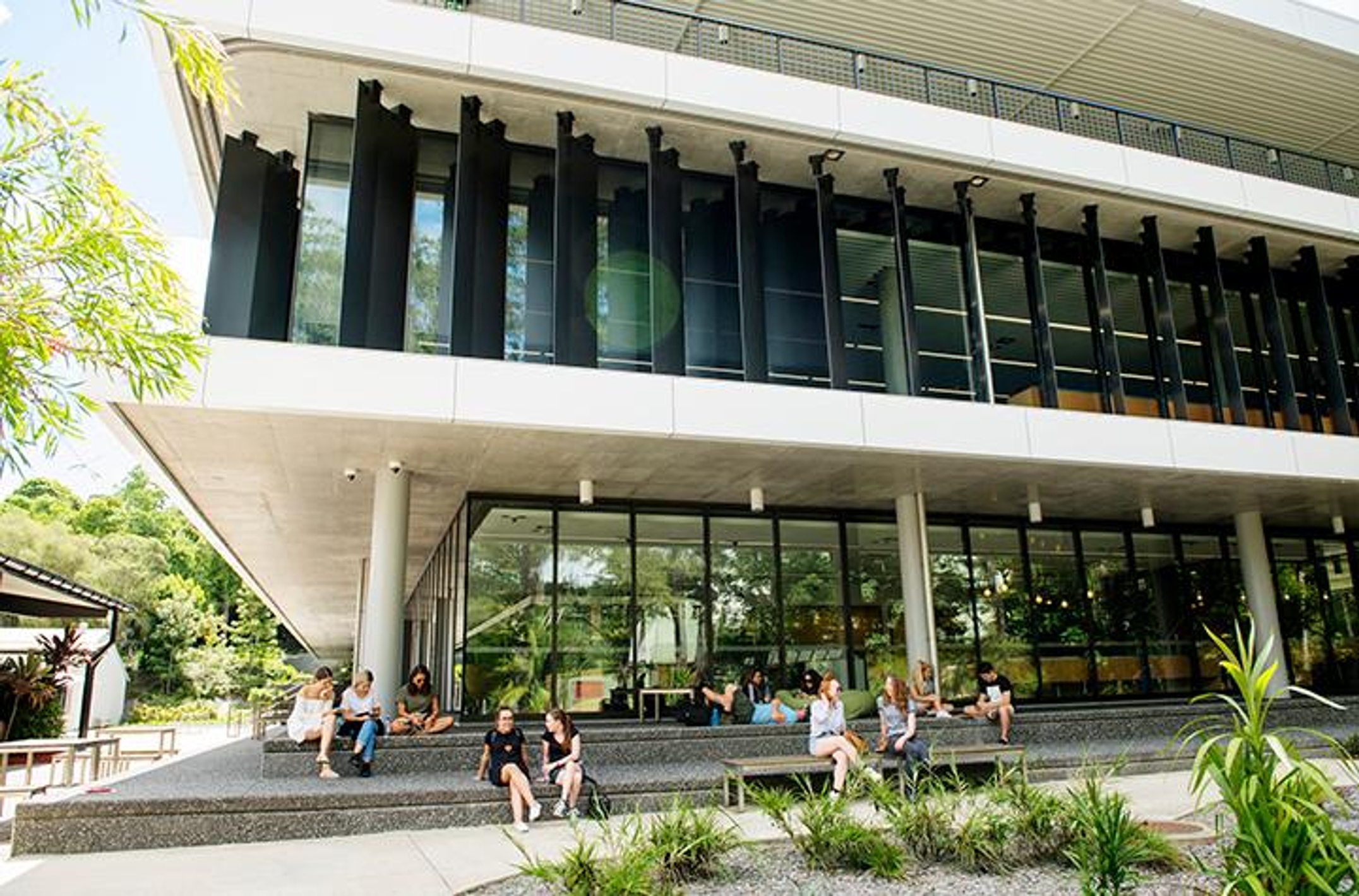 Students at Lismore campus outside Learning Centre