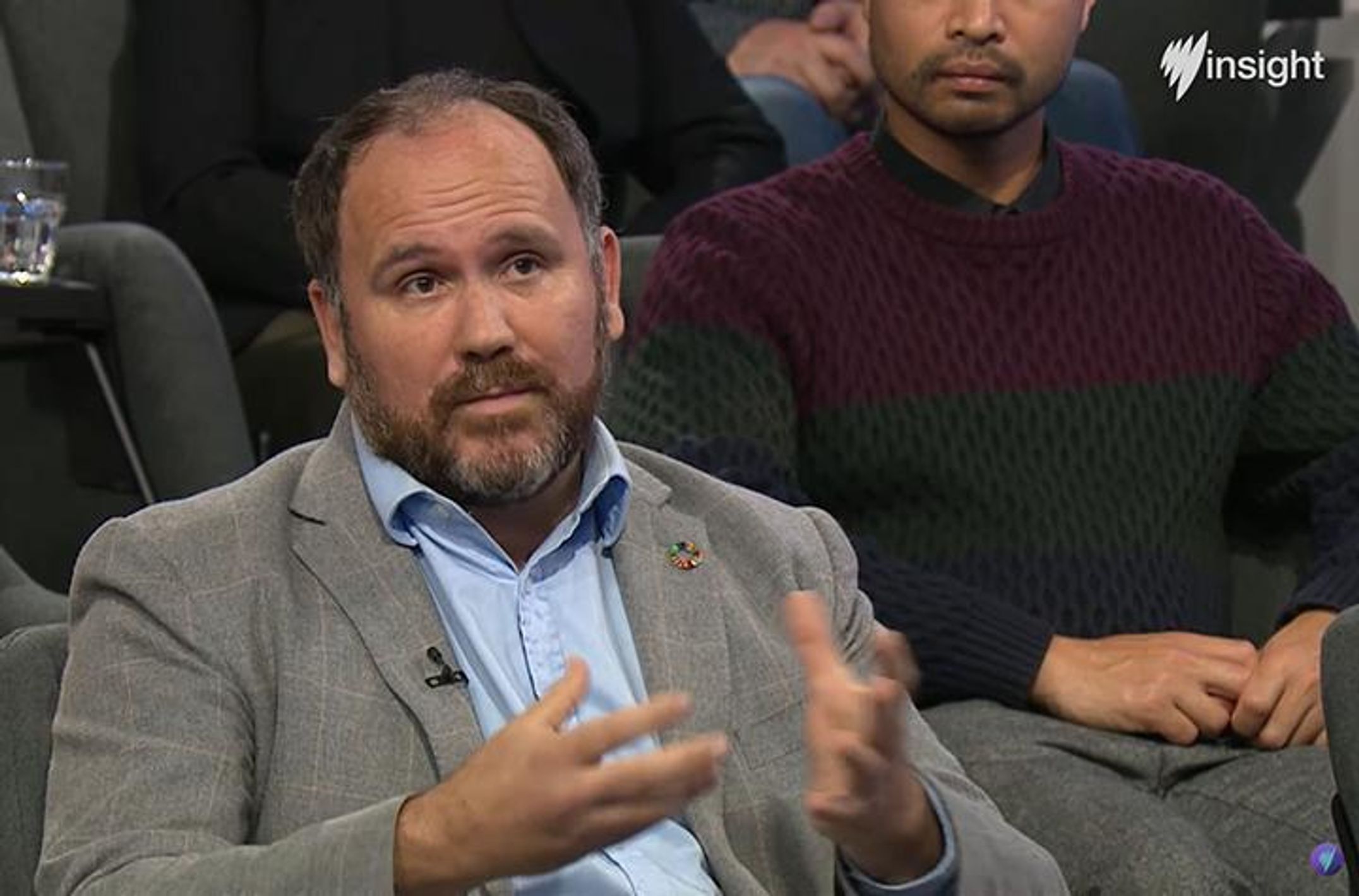A man in audience on SBS Insight program