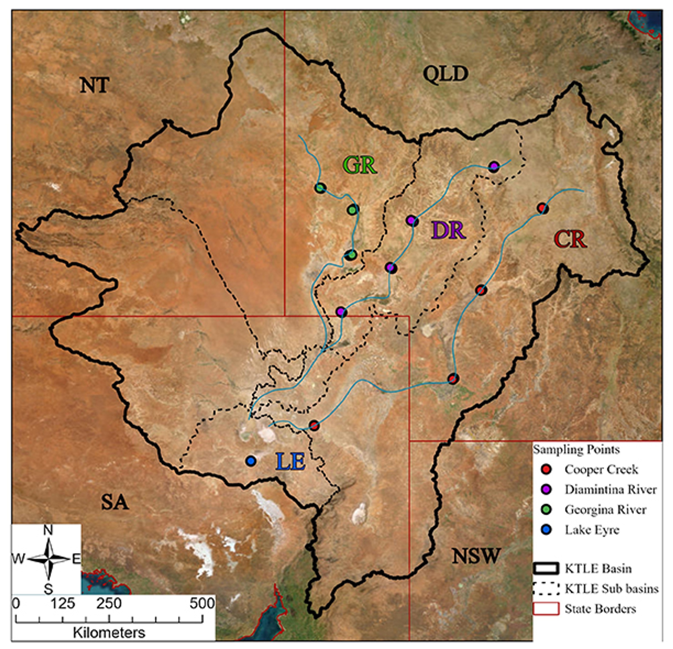 Map of the Kati Thanda Lake Eyre Basin