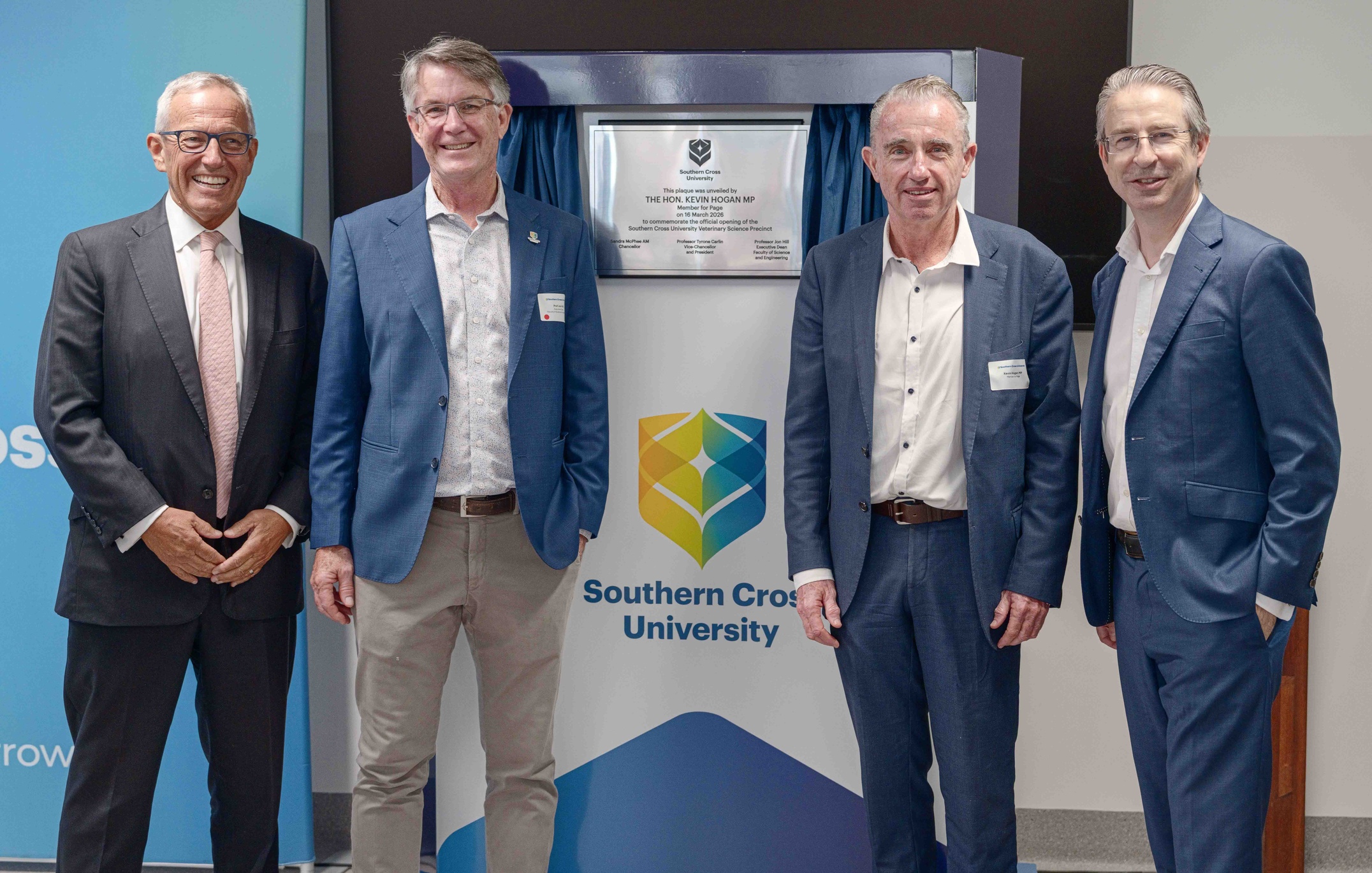 People smiling with plaque