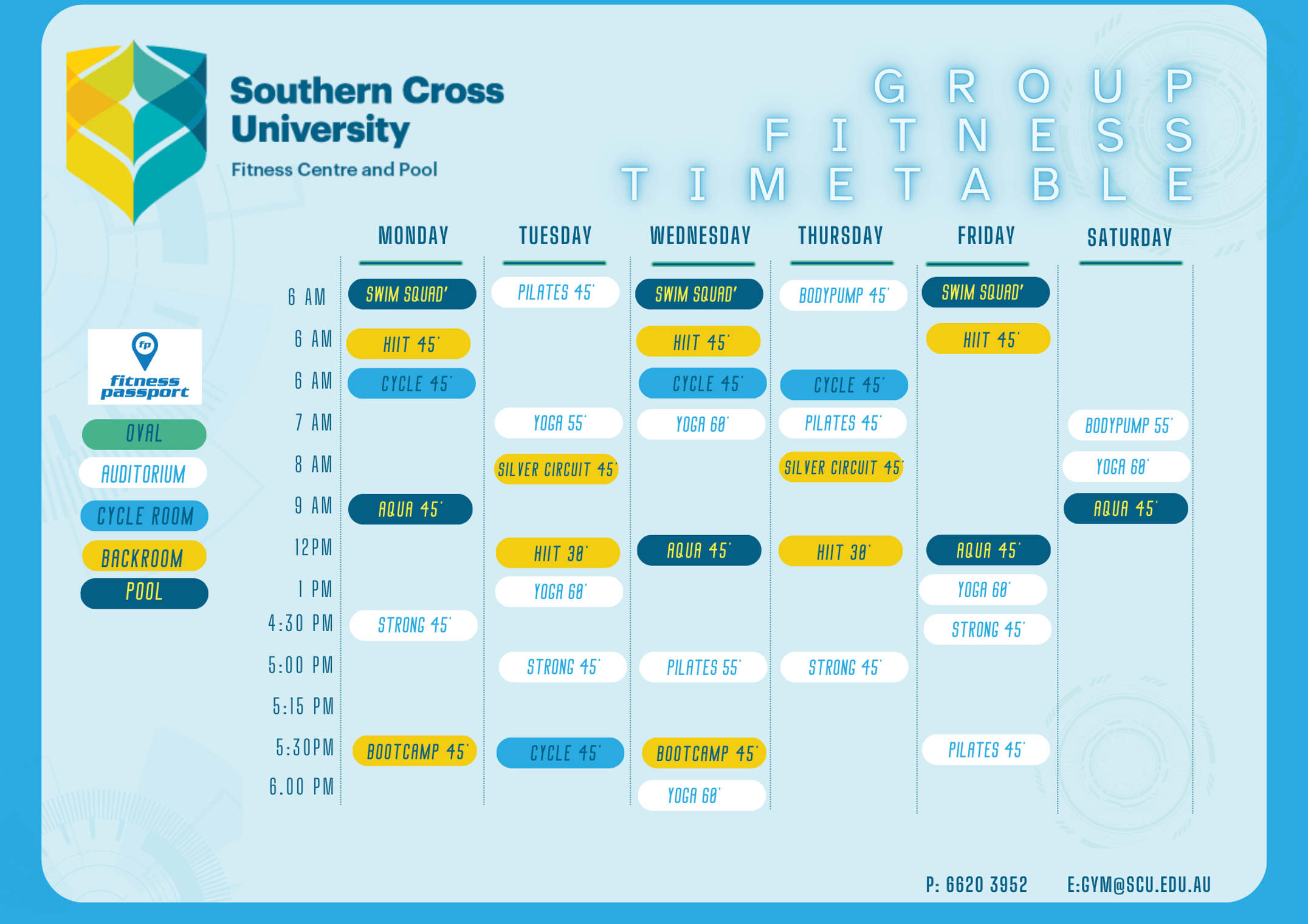 gym timetable may 2025