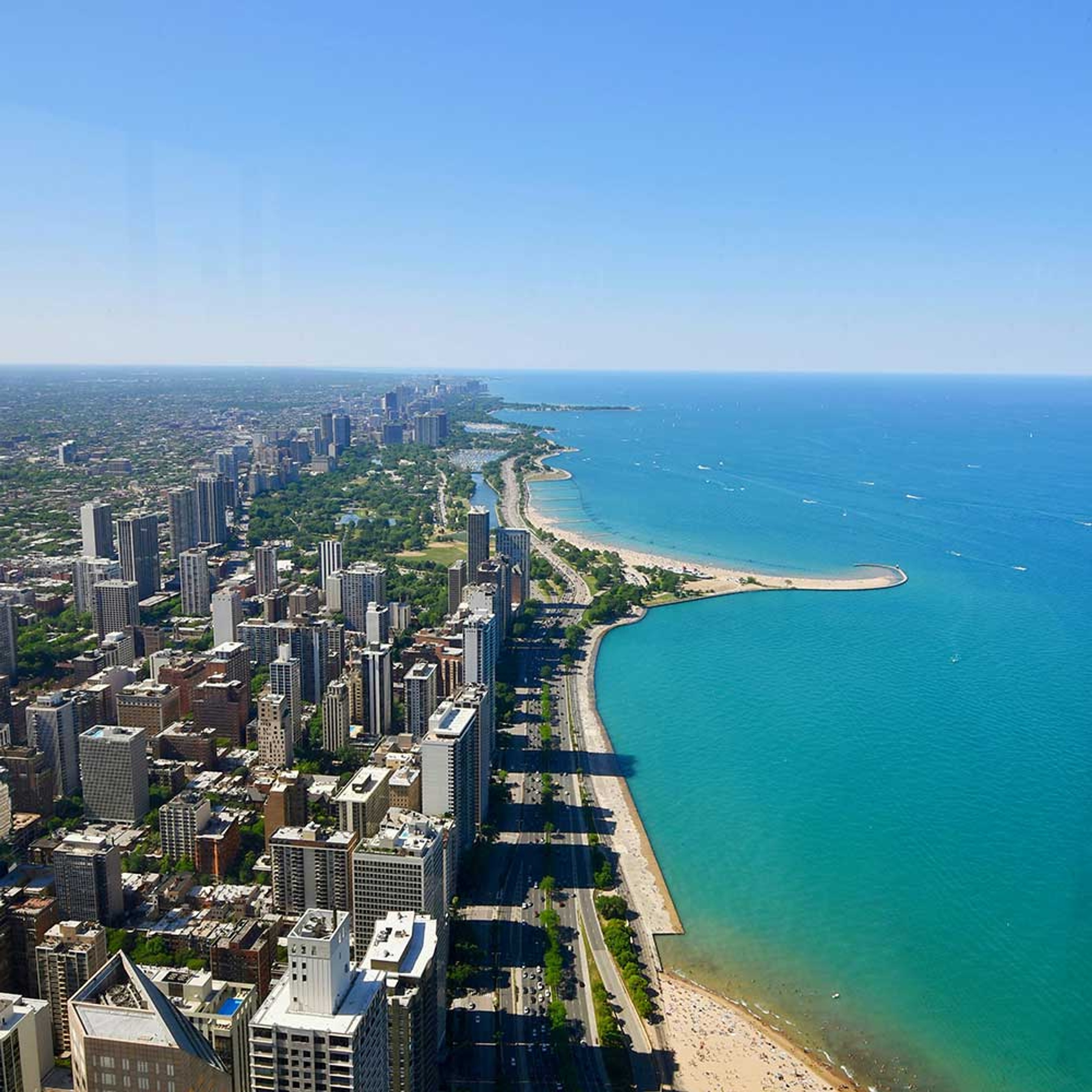 Aerial of gold coast