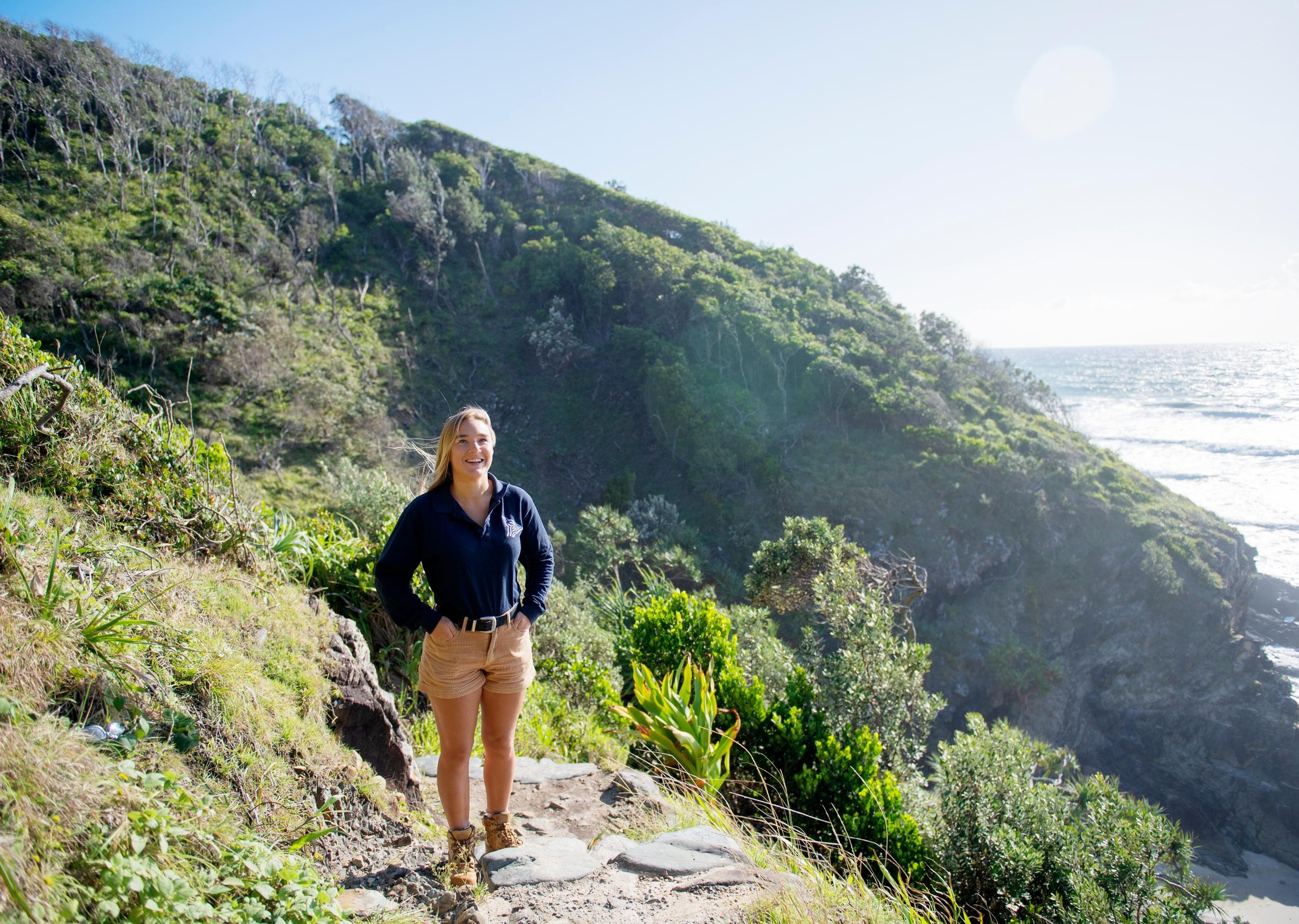 woman standing near seaside