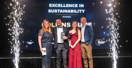 Collins Hume CEO Christopher Atkinson receiving award at Northern NSW Business Awards