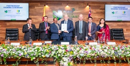 Partnership with NSBM Sri Lanka shows attendees standing