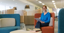 Psychology student at the Gold Coast campus library