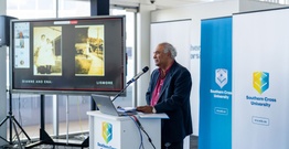 Nephew Rod Williams addresses the Ena Williams Symposium