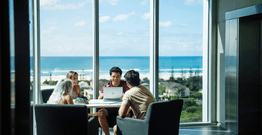 Students on the Gold Coast campus, Building B