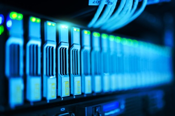 close up shot of digital server infrastructure