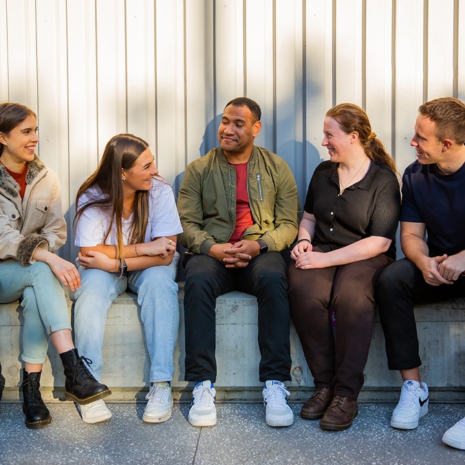 group of students chatting