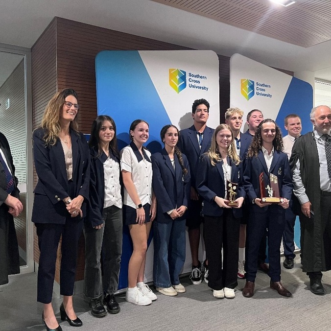 Ballina Coast High School team, co-winners of the Lismore mock trial held on 1 May 2025.