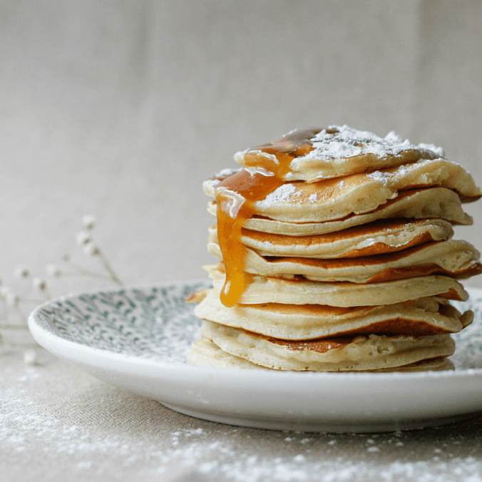 A stack of pancakes