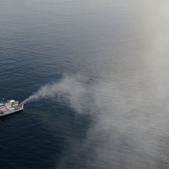 SCU research vessel seeding clouds at the Great Barrier Reef