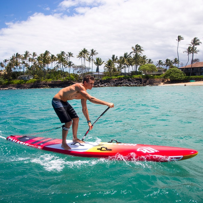 Jake Jensen paddle boarding