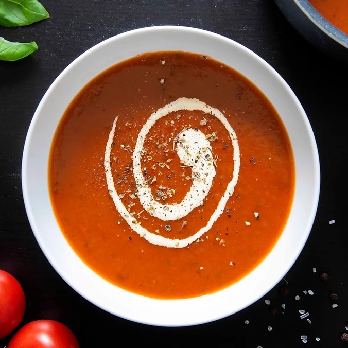 Image header showing a bowl of tomato soup for LEXSA's free lunch events