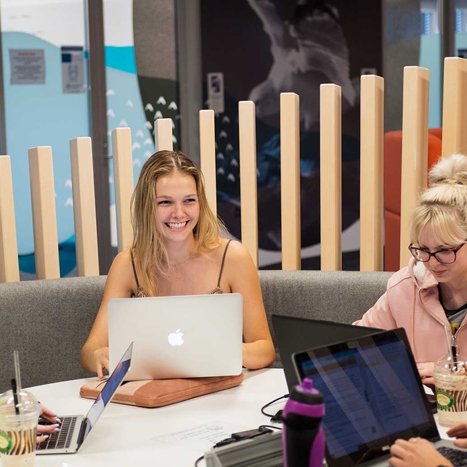 Students in a group working