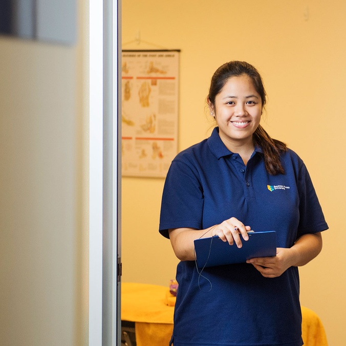 Student smiling