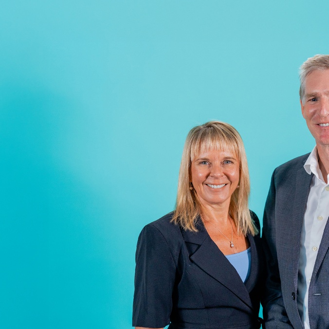 Professor Julie Jomeen (left) with Professor Tim Smith