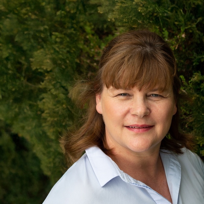Woman smiling at camera