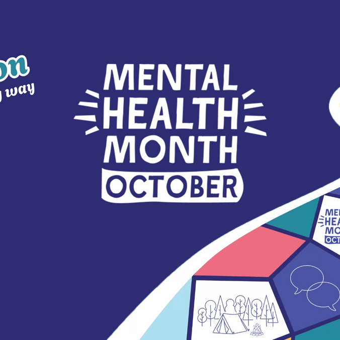 colorful mental health month banner