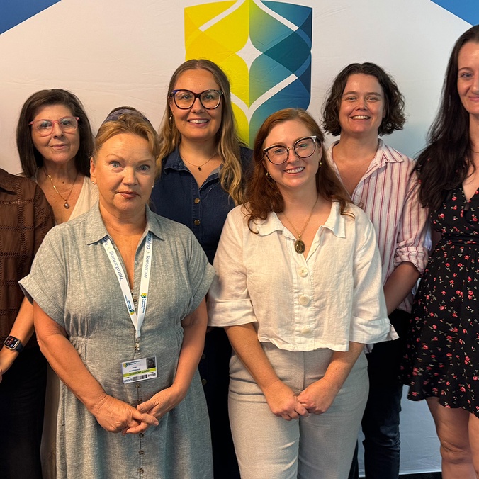 Group of students smiling at camera