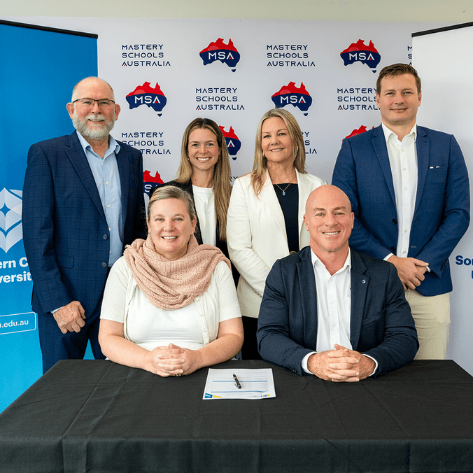 Group photo including Southern Cross Univesity's academics and MSA staff members