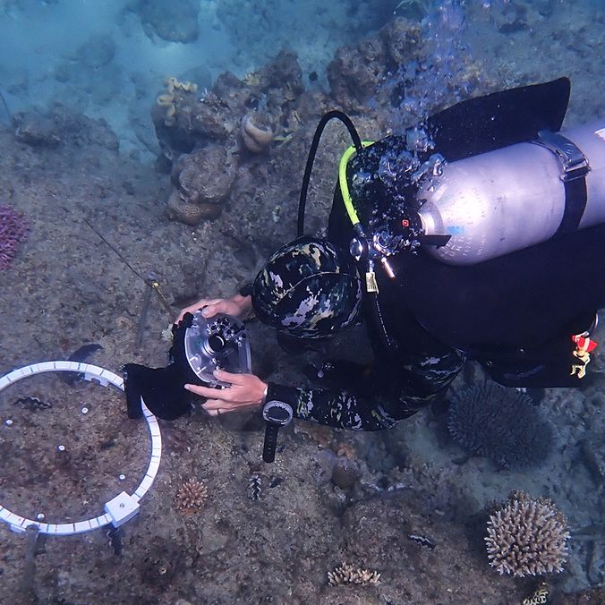 Advanced imaging technology set up at Lizard Island reef