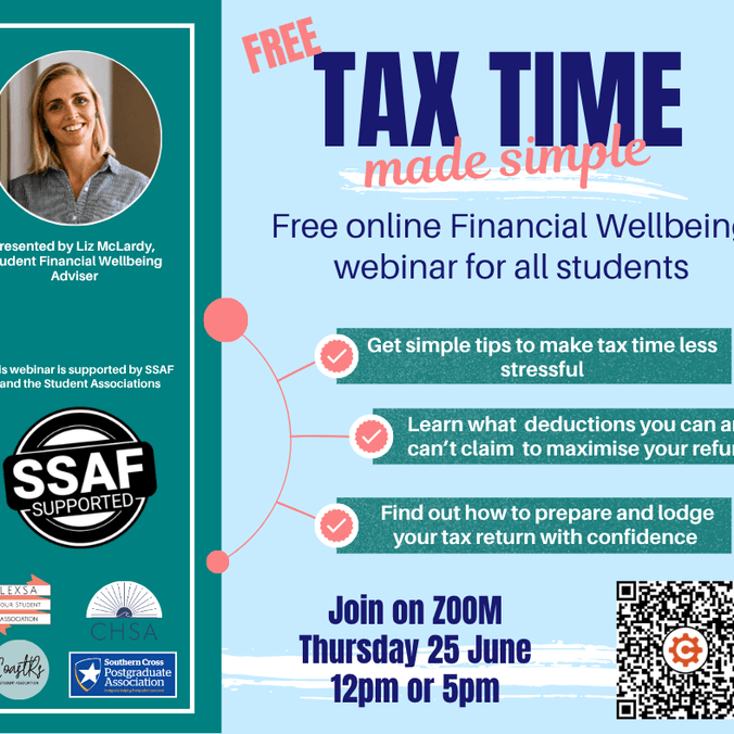 A poster for a financial wellbeing workshop