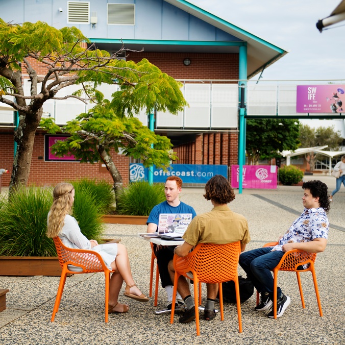 Students at table