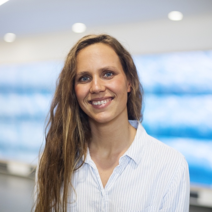 student smiling at camera