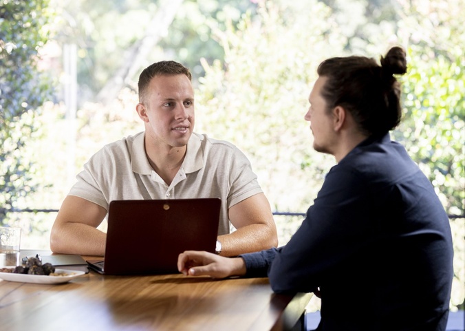 2 people meeting