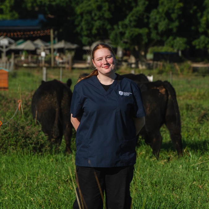 Veterinary student at The Farm in Byron Bay.
