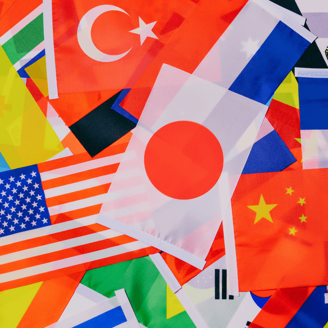 collage of flags