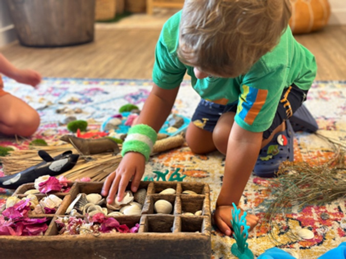 Child playing in class
