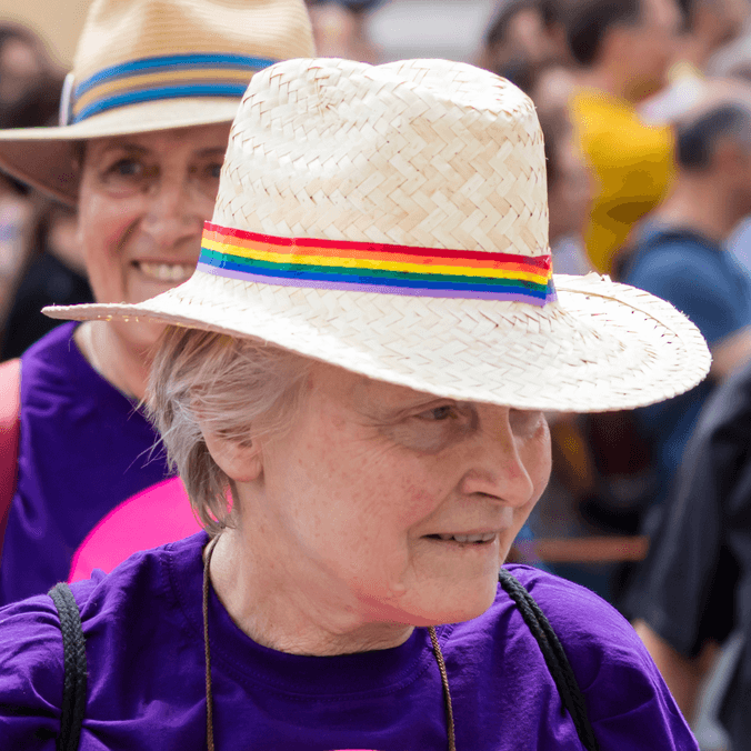 Photo of an older lesbian woman