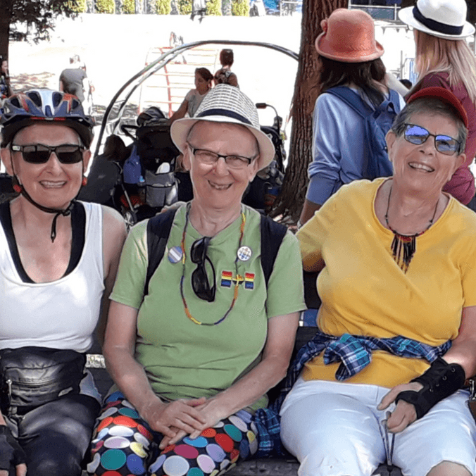 Photo of a group of older women friends