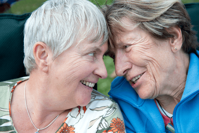 Older female couple